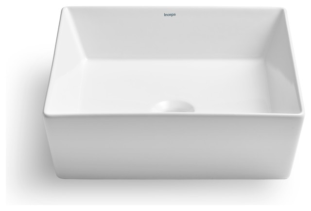 FLEX Vessel Sink, White, 15"x15"x5"