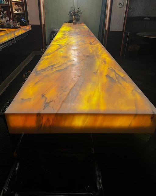 Backlit Marble Bar Counter