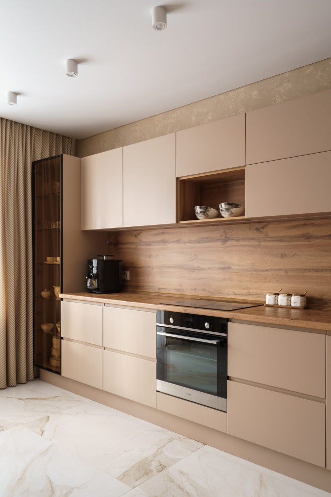 Кухня мдф эмаль ручки гола стеклянный стеллаж