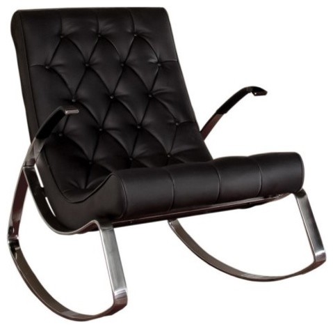 Tufted Rocking Chair - Black