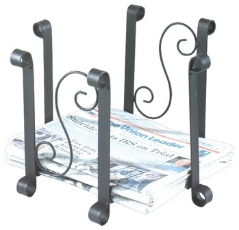 Black Wrought Iron Newspaper Holders