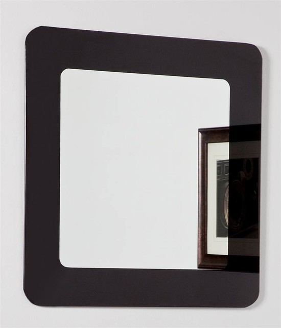 Ella Modern Square Bathroom Mirror With Rounded Corner Bathroom Mirror With Rounded Corner