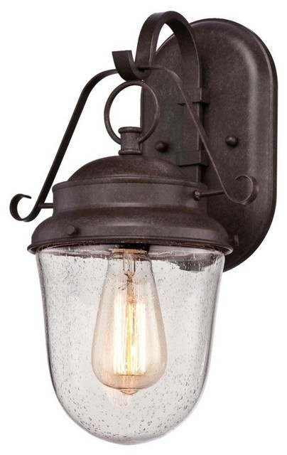 Westinghouse 6348400 Elmwood 1 Light 14-13/16" Tall Outdoor Wall - Aged Brown