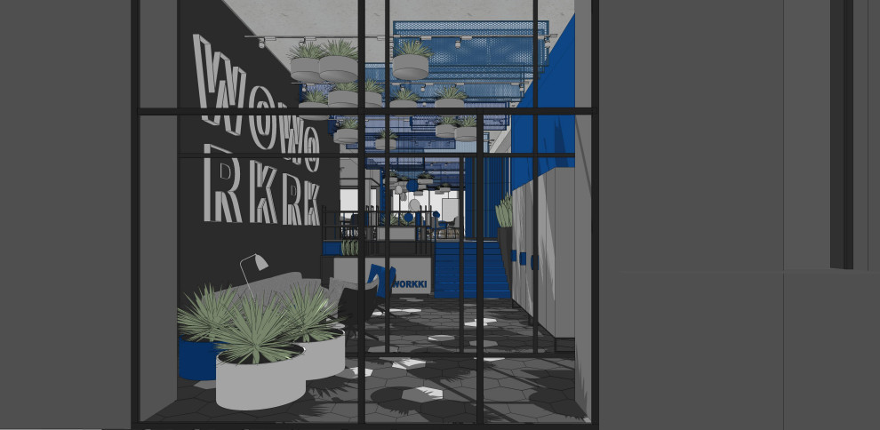 коворкинг в синем