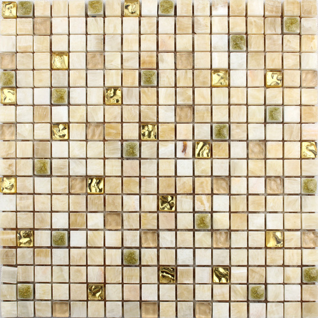 Stone mix Glass Mosaic Tile Marble Backsplash Wall Tiles T041