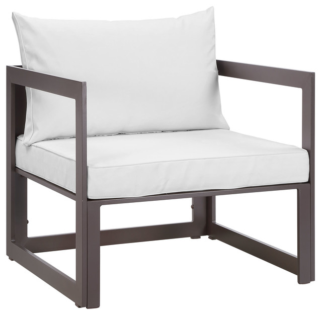 Fortuna Outdoor Aluminum Armchair Transitional Lounge Fortuna Outdoor Aluminum Armchair