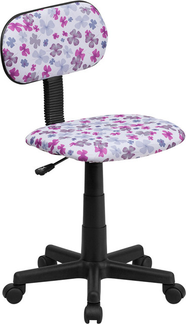 Multi-colored Flower Printed Computer Chair