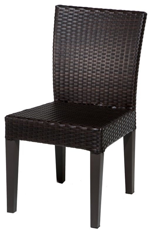 TKC Napa Wicker Patio Dining Chairs, No Cushion, Set of 2 Tropical Outdoor Dining Chairs
