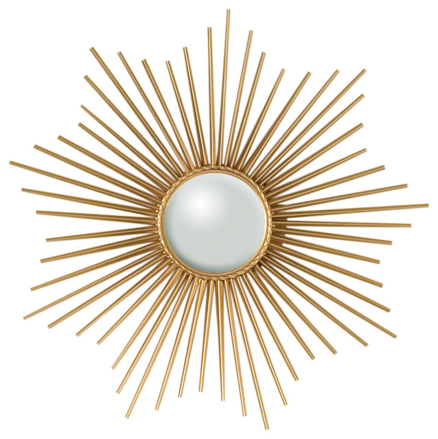 Mini Sunburst Mirror Gold Midcentury Wall Mirrors By Global Mini Sunburst Mirror Gold