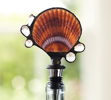 Red Scallop Bottle Stopper