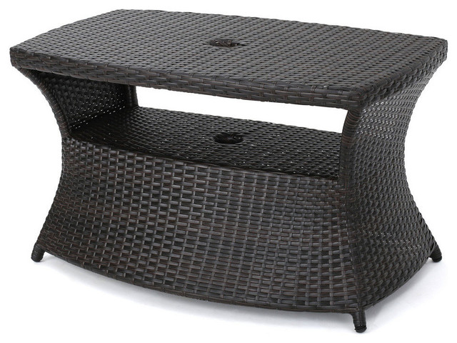 Gdf Studio Banta Outdoor Wicker Side Table Tropical Gdf Studio Banta Outdoor Wicker Side Table Multibrown