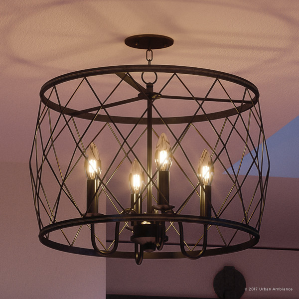 french country drum chandelier