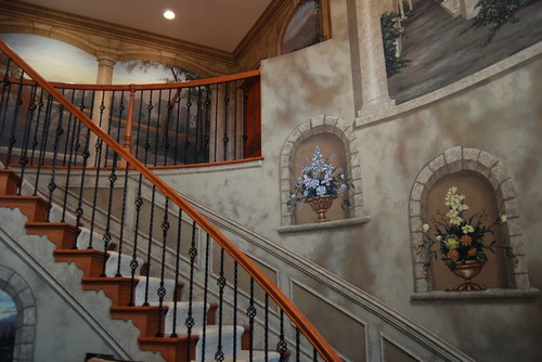Italian style transformation in two story foyer