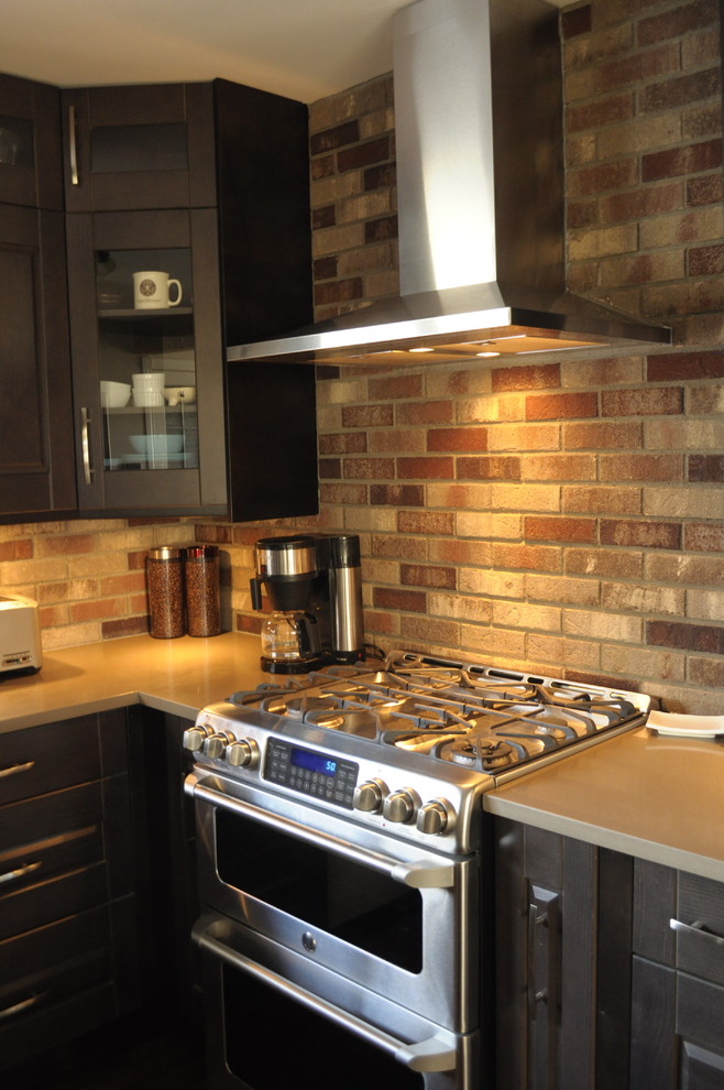 Mountain style kitchen photo in Calgary