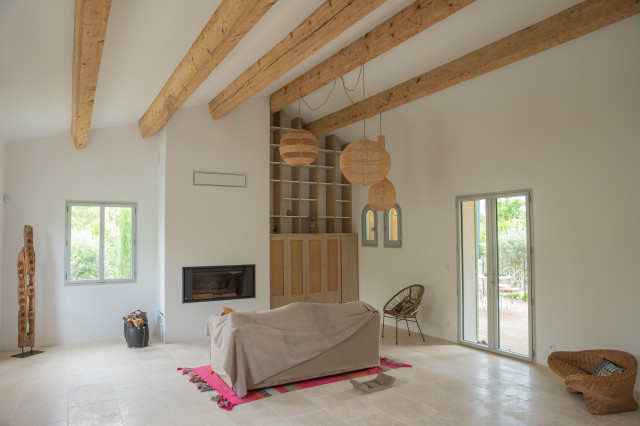 R&eacute;novation compl&egrave;te d'une maison existante minimalistisch-wohnzimmer