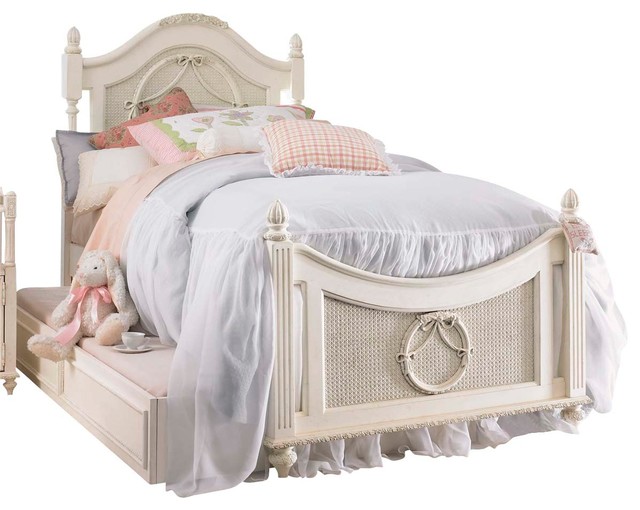 Lea Emma's Treasures Poster Bed in Vintage White - Twin