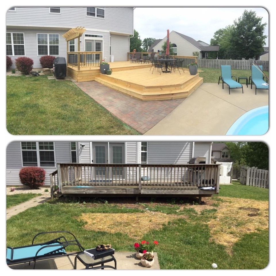 Deck - huge backyard deck idea in Indianapolis