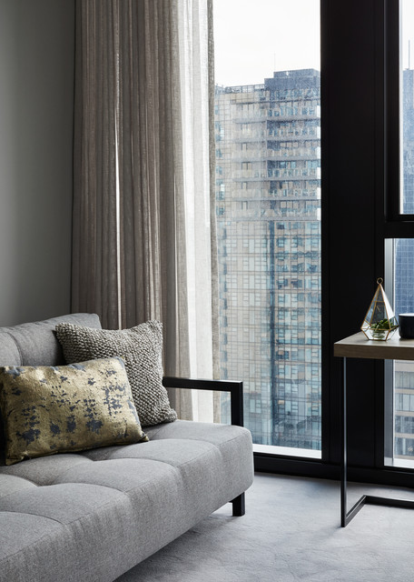 Spring Street Apartment contemporain-salon