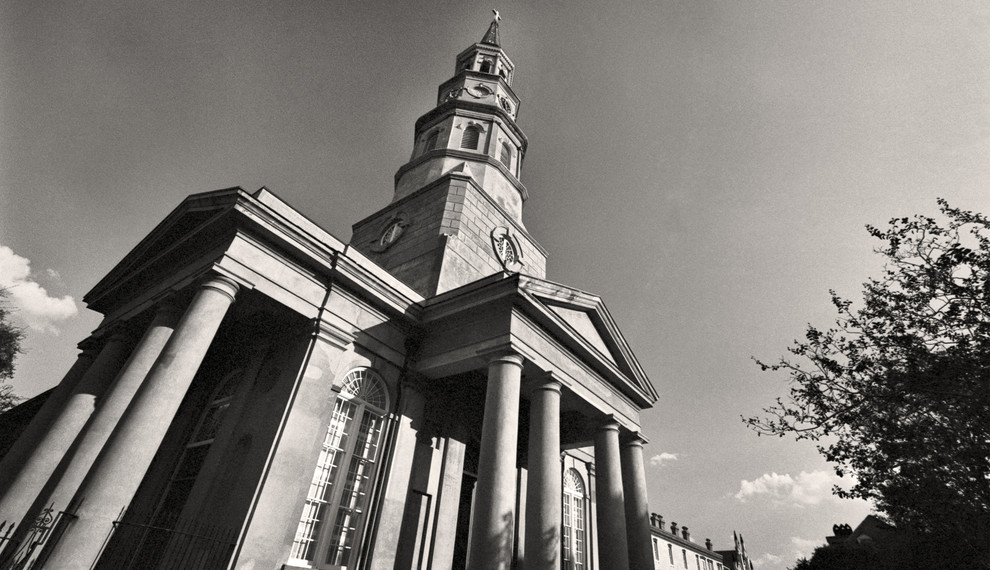 Saint Philip's Church Charleston South Carolina Black and White Photography, 16x