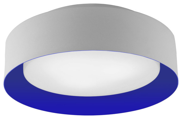 Bromi Design Lynch White And Red Flush Mount Contemporary