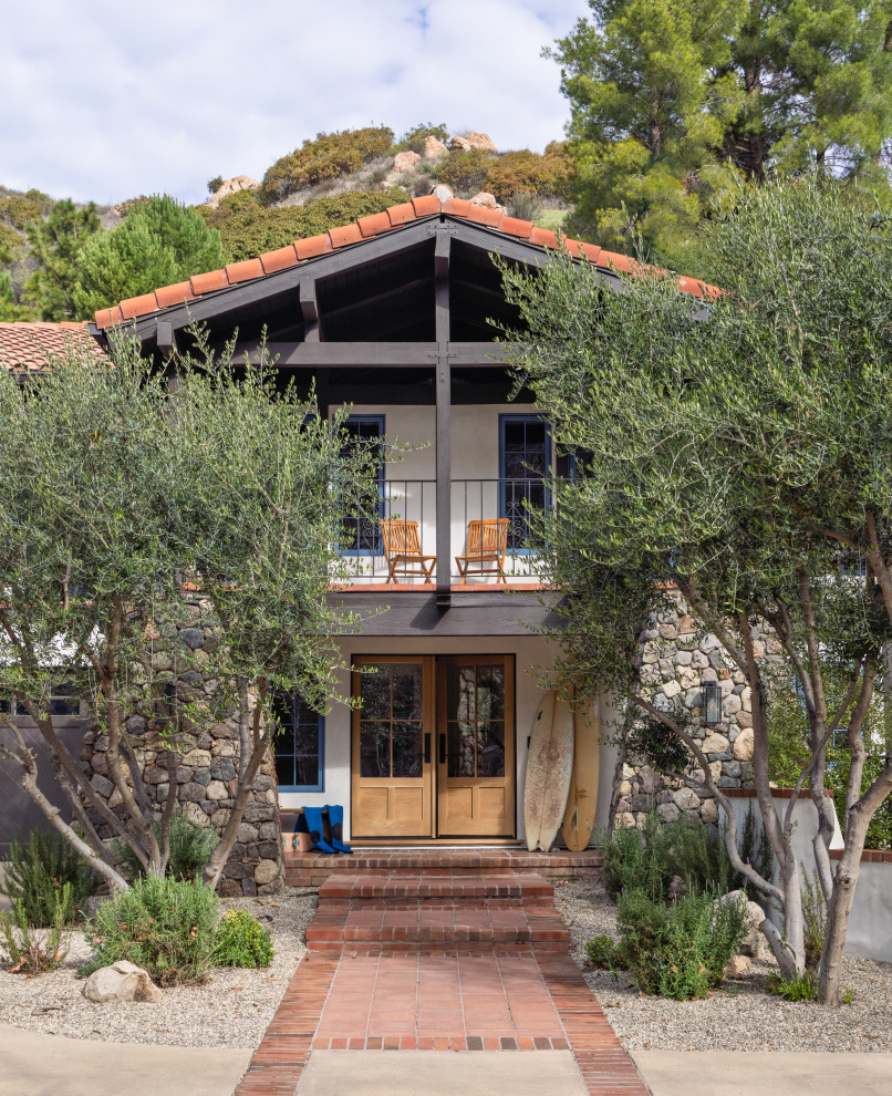 Example of a tuscan exterior home design in San Francisco