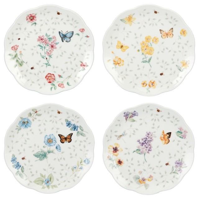 Lenox Lenox Butterfly Meadow Dessert Plates, Set of 4 & Reviews Houzz