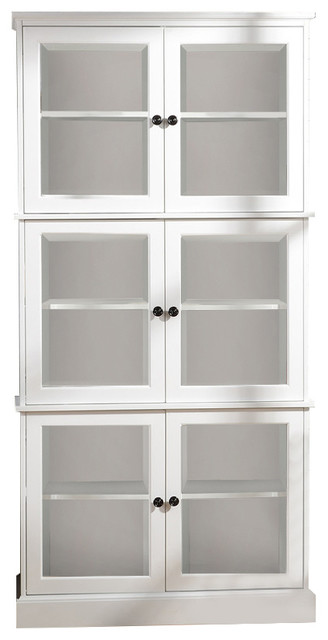 6 Door Display Cabinet - Pantry in White - Transitional - Pantry Cabinets - by HOMESTAR NORTH ...