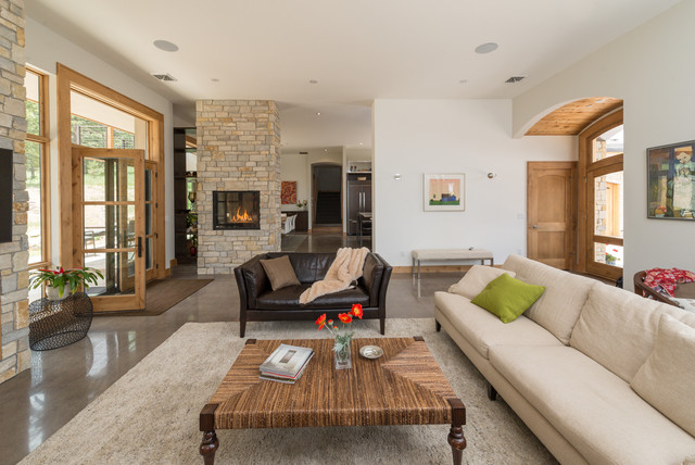 Contemporary Living Room trendy-dagligstue