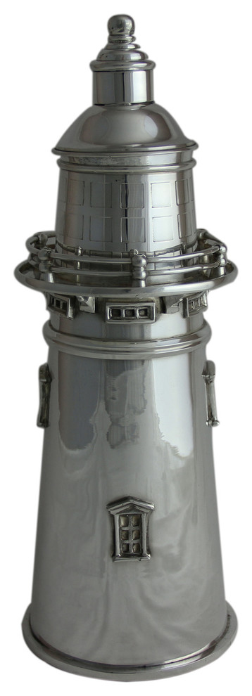 Boston Lighthouse Silver Plate Cocktail Shaker