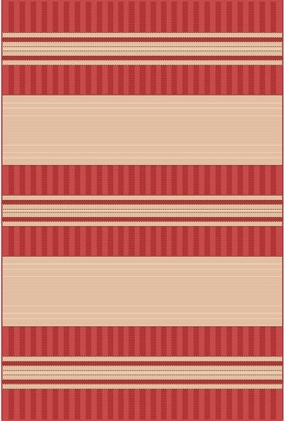 Red Stripe Design Outdoor Rug