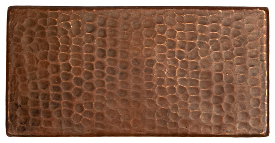 Premier Copper Products T36DBH 3" x 6" Hammered Copper Tile