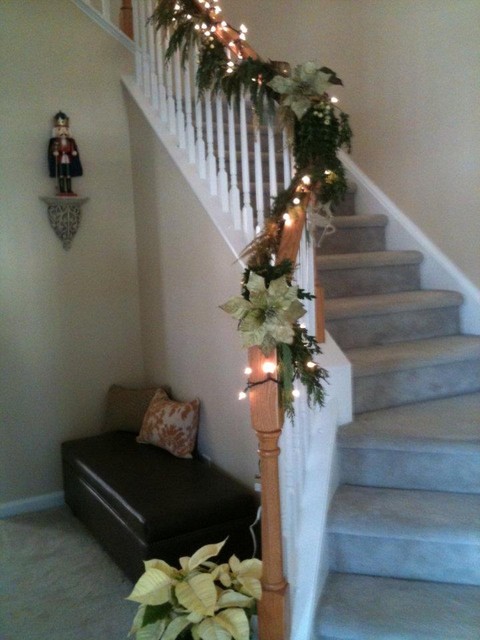 Garland up the staircase