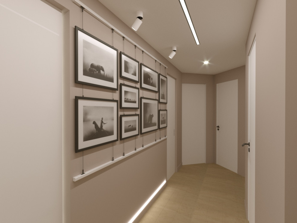 Четырехкомнатная квартира в современном стиле для творческой семьи.