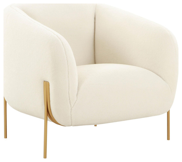 Kandra Cream Shearling Accent Chair