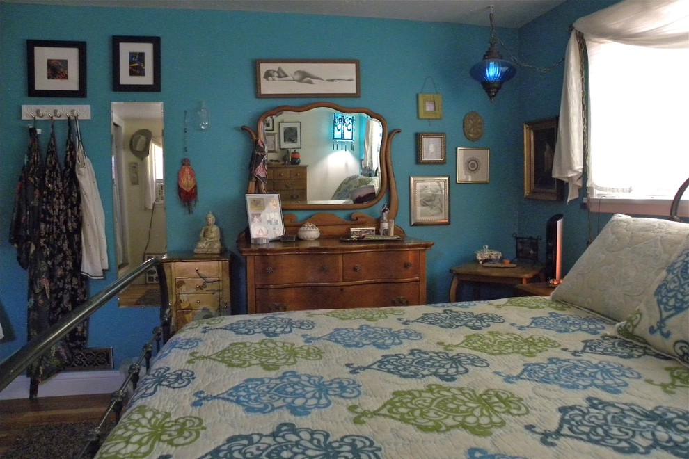 This is an example of an eclectic bedroom in Salt Lake City.
