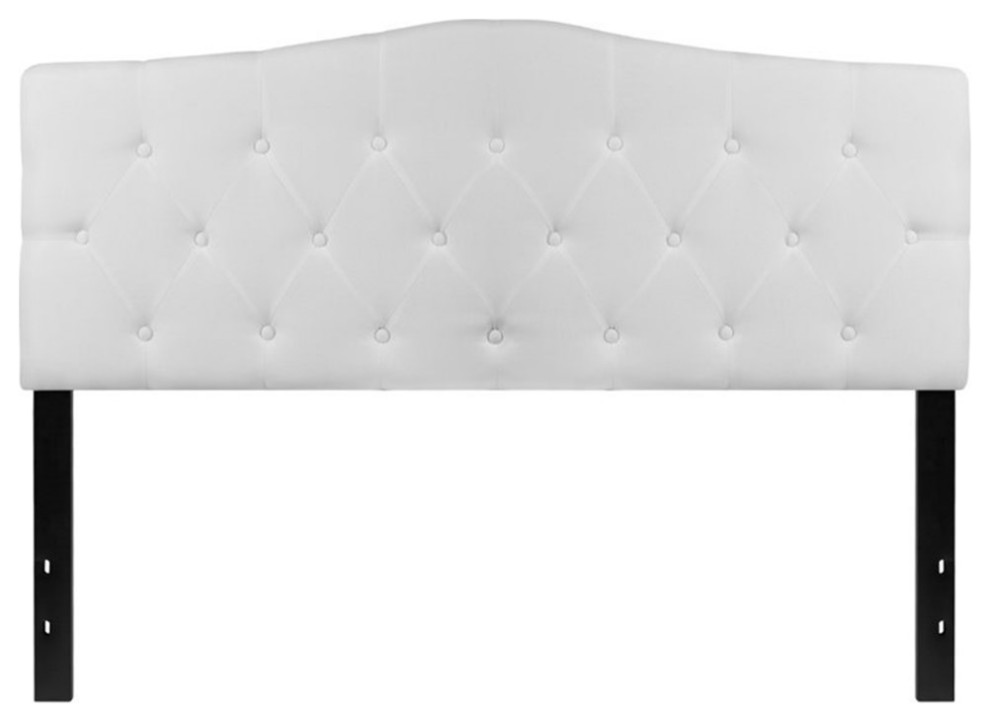 Flash Furniture Cambridge Tufted Queen Panel Headboard in White
