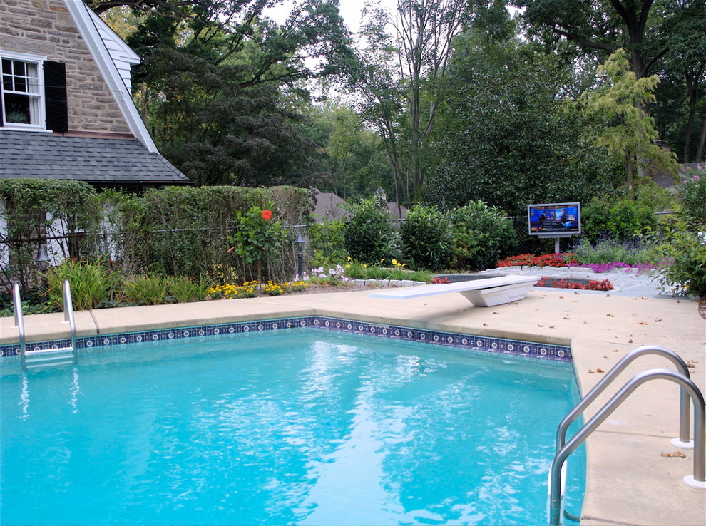Design ideas for an eclectic pool in Philadelphia.