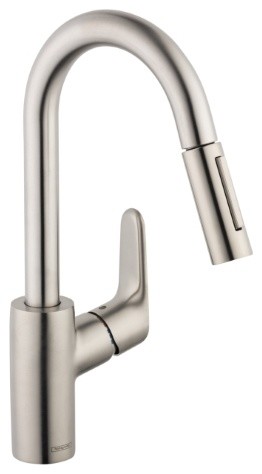 Hansgrohe Focus Prep Kitchen Faucet, 1.75GPM Steel Optic