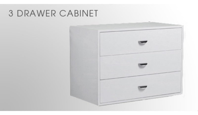 Arrange A Space 3 Drawer Cabinet Add-On Unit Multicolor - CU.36.CW