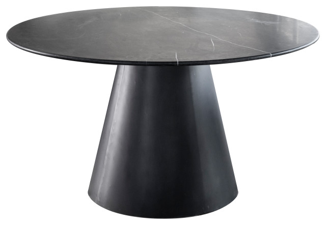 Round Black Marble Table Eleonora, Round Black Tables