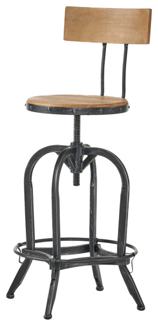 Modern Industrial Design Adjustable, How To Build Bar Stools With A Backrest