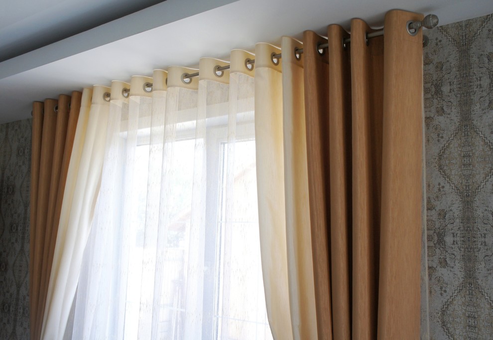 Шторы в стильный загородный дом.