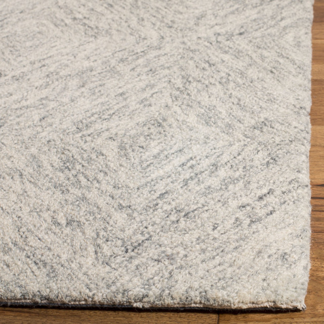 Silverabstrackt Rug Safavieh Abstract Abt767G Rug, Silver, 6' Round - Contemporary - Area ...