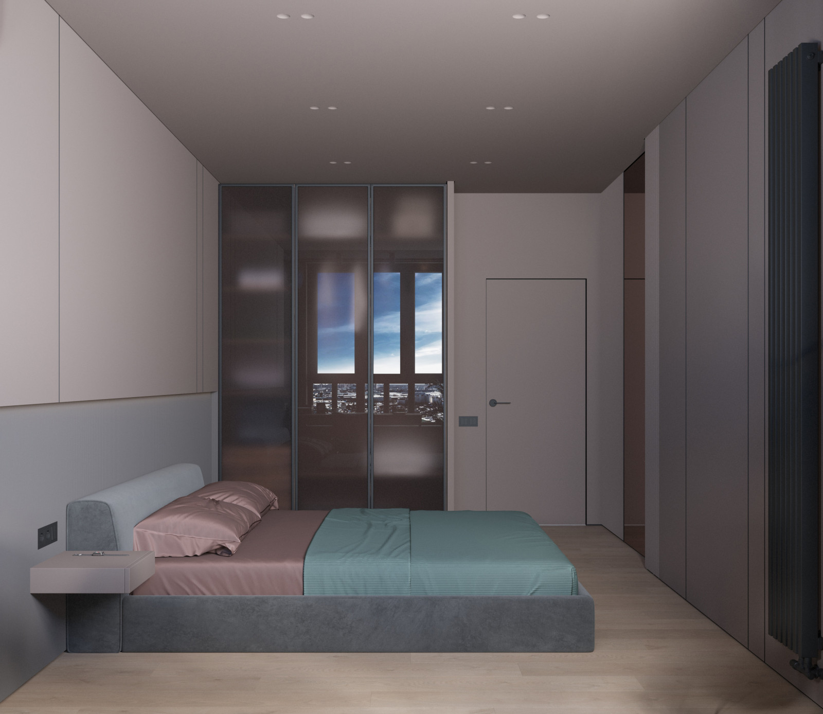 Стильная спальня с кабинетом