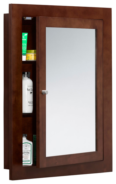 Ronbow Frederick 24 X32 Wood Framed Bathroom Medicine Cabinet Dark Cherry Transitional Medicine Cabinets By Ronbow Corp