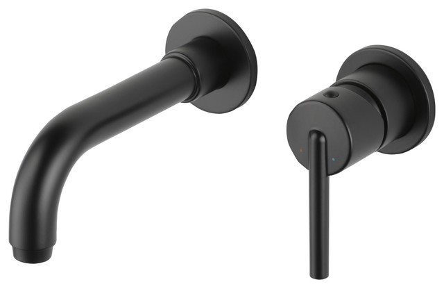 Delta Trinsic Matte Black 1 Handle Wall Mount Bathroom Faucet With