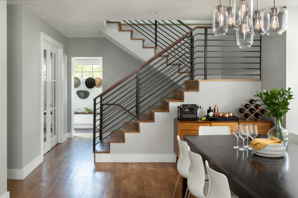 Photo of a transitional staircase in Denver.