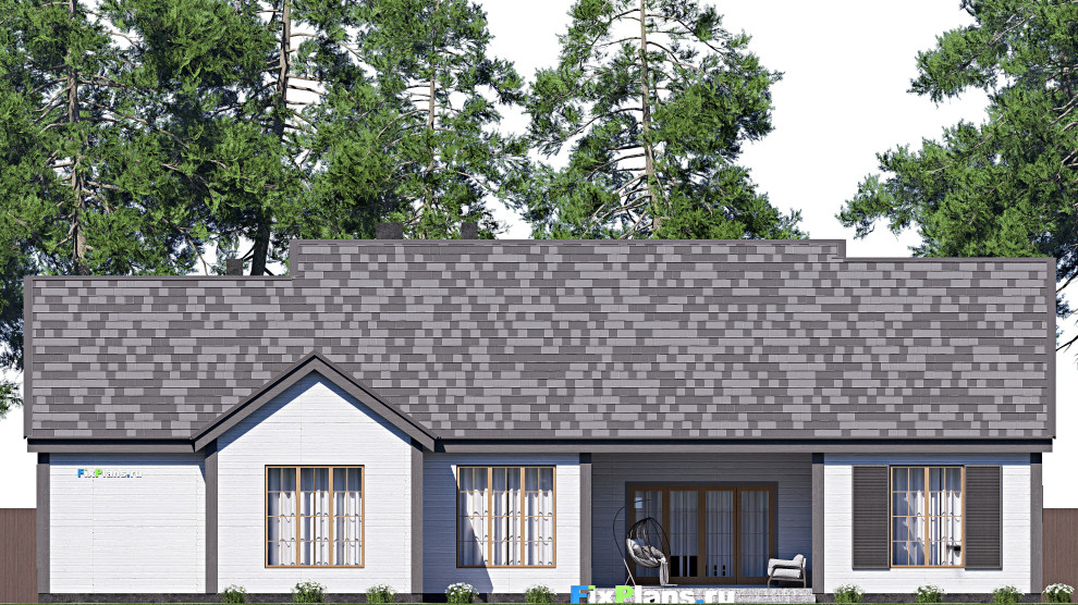 Проект дома с мансардой 21х24 м S297м2 F-17144