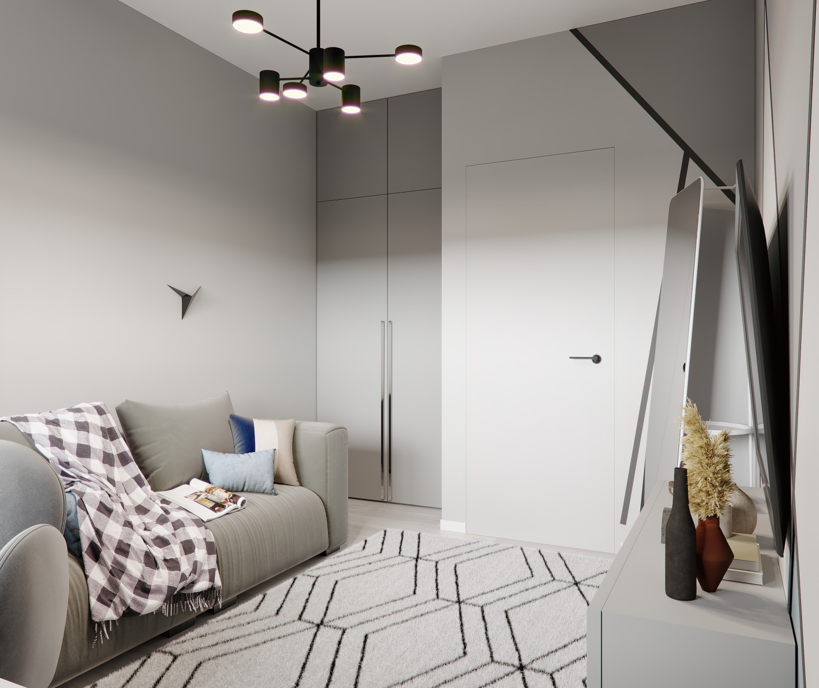 Дизайн интерьера в серых тонах