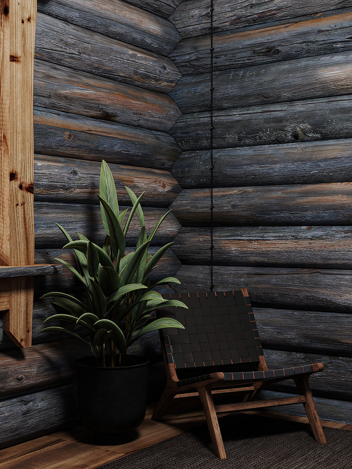 Дом из кело для рыбалки. Спальня